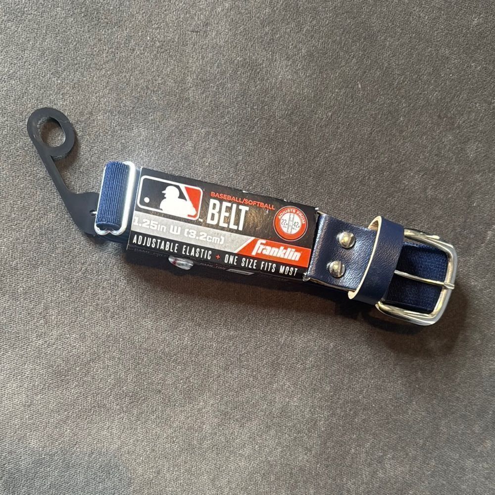 Franklin MLB Adjustable Elastic Belt Navy 22”- 42” One Size Fits Most NEW